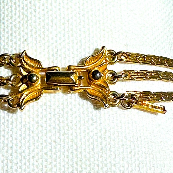 D’orlan - Vintage gold plated Y 6-strand necklace - Picture 5 of 14